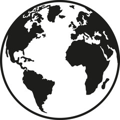 Planet earth europe africa north and south america © Miceking