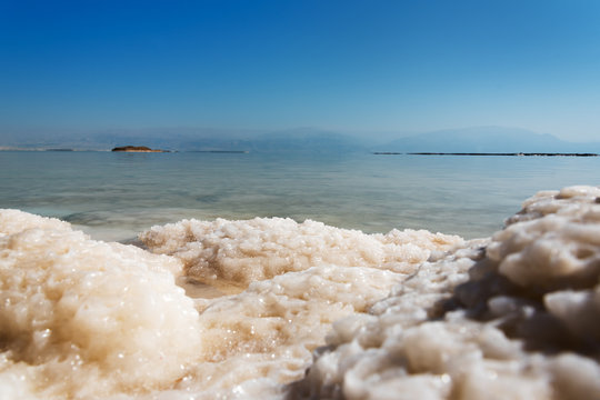 Salty Dead sea, Israel.