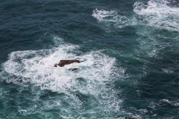 Naklejka premium Cabo da Roca (Cape Roca) is a cape which forms the westernmost extent of mainland Portugal and continental Europe.