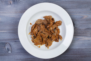 Close up shot of roast goat cheese salad