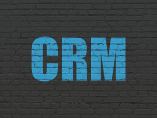Obraz premium Finance concept: CRM on wall background