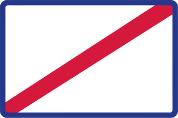 Obraz premium Village exit sign from austria