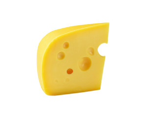 wedge of yellow cheese with eyes