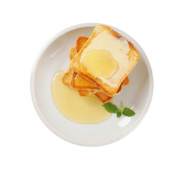 toast with butter and honey