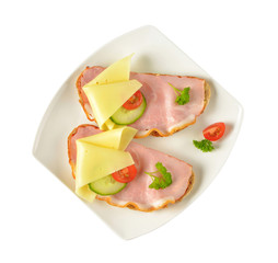 open faced sandwiches
