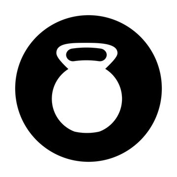 kettlebell weight icon image vector illustration design 