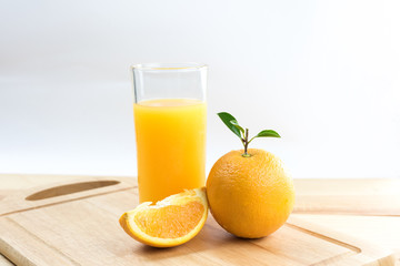 Orange fresh fruit on white background