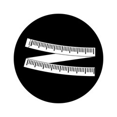 measuring tape diet icon image vector illustration design