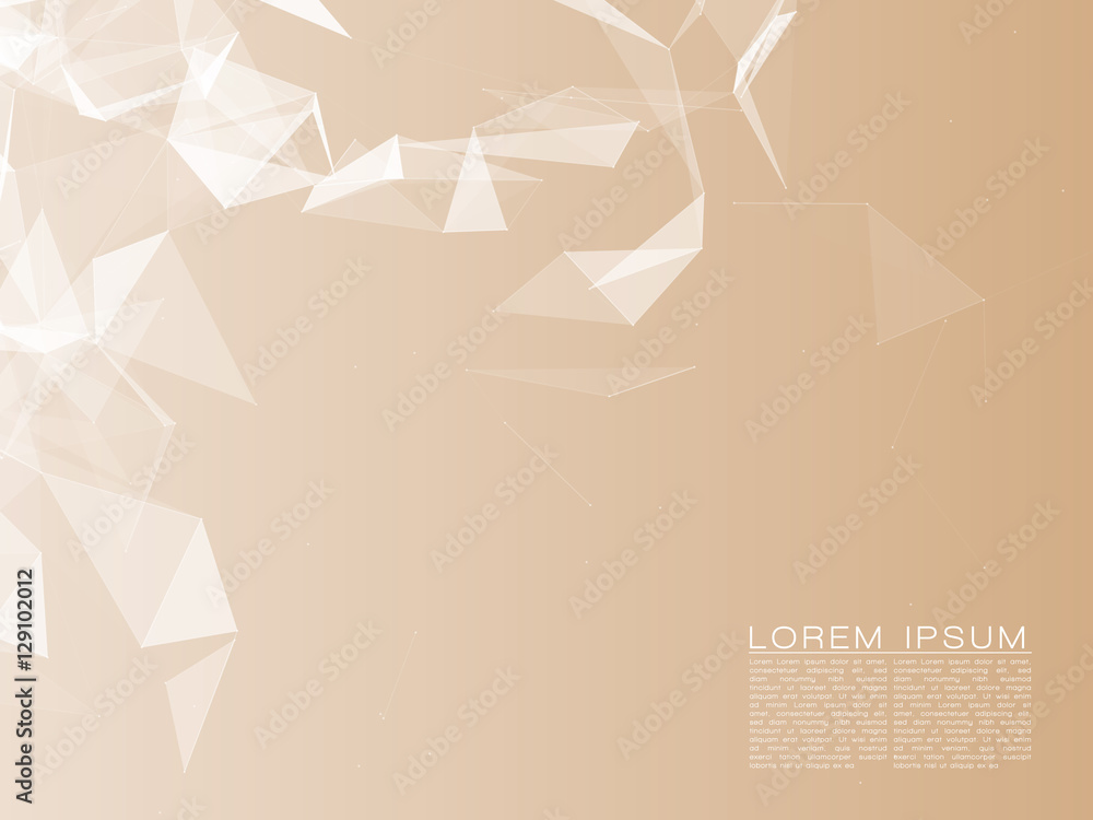 Aufkleber abstract polygonal space bright background with white connecting dots and lines | eps10 vector illus