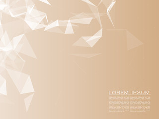 Abstract Polygonal Space Bright Background with White Connecting Dots and Lines | EPS10 Vector Illustration