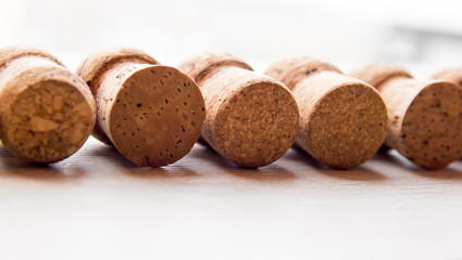 lot of champagne corks as the background or substrate, for wine