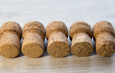lot of champagne corks as the background or substrate, for wine