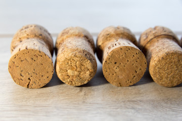 lot of champagne corks as the background or substrate, for wine