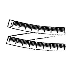 tape measure icon over white background. fitness lifestyle design. vector illustration