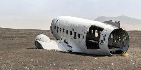 Abandoned military plane, Iceland.