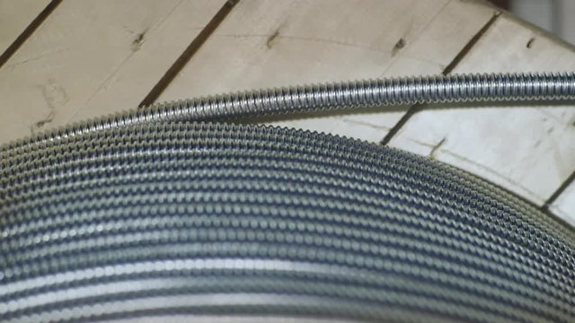 spool of corrugated tube