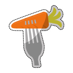 single carrot icon image vector illustration design 