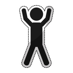 exercise pictogram icon image vector illustration design 