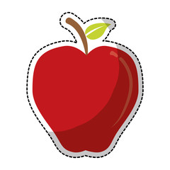 Fototapeta premium apple fruit icon image vector illustration design 