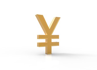 Japanese Yen 3D symbol