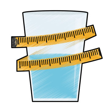 measuring tape diet icon image vector illustration design 