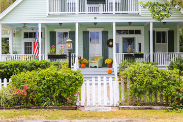 ISLE OF HOPE, GA USA - NOVEMBER 1, 2013: Historic residential district.