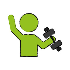 exercise pictogram icon image vector illustration design 