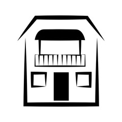 house line icon image vector illustration design 