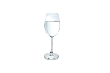 Water in glass isolated on white background