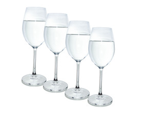Water in glass isolated on white background