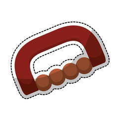 massager tool icon. natural spa center design. vector illustration