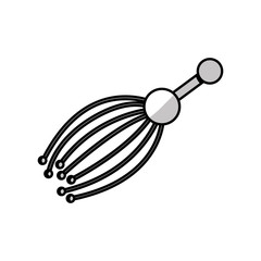 massager for head tool icon. natural spa center design. vector illustration