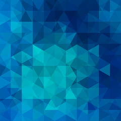 Background made of blue triangles. Square composition with geometric shapes. Eps 10
