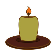 candle house decoration icon image vector illustration design 