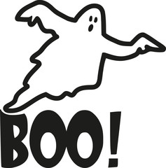 Ghost with boo word