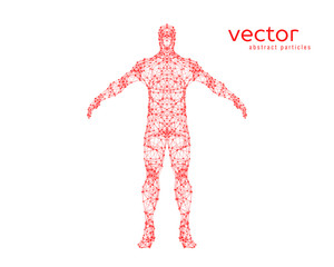 Abstract vector illustration of  man.