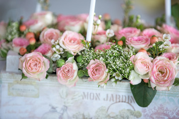 box with flowers