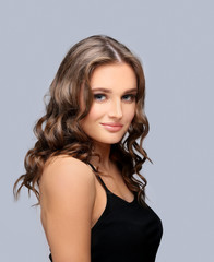 Naklejka premium Beauty portrait of a young girl. 