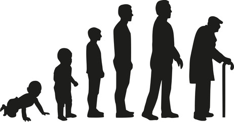 Life cycle evolution - from baby to old man