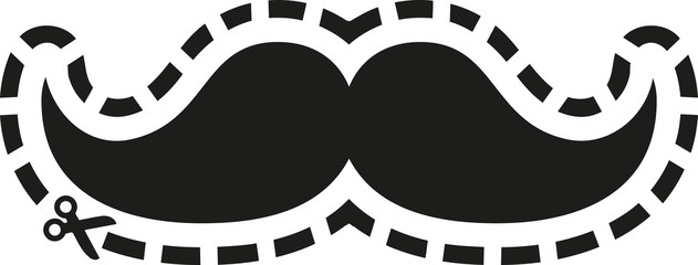 Mustache for cut-out