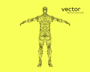 Abstract vector illustration of  man.