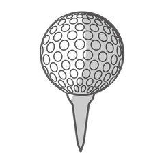 golf ball icon over white background. vector illustration