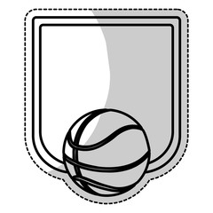 basketball emblem icon image vector illustration design 