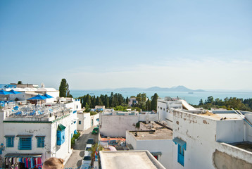Obraz premium Sidi Bou Said roofs view Tunis africa