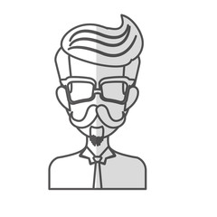 hipster man icon image vector illustration design 