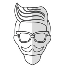 hipster man icon image vector illustration design 