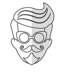 hipster man icon image vector illustration design 