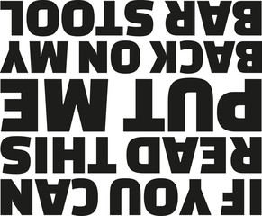 Drinking t-Shirt design upside down.