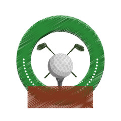 golf emblem icon image vector illustration design 