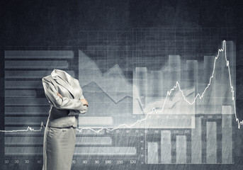 Businesswoman without head